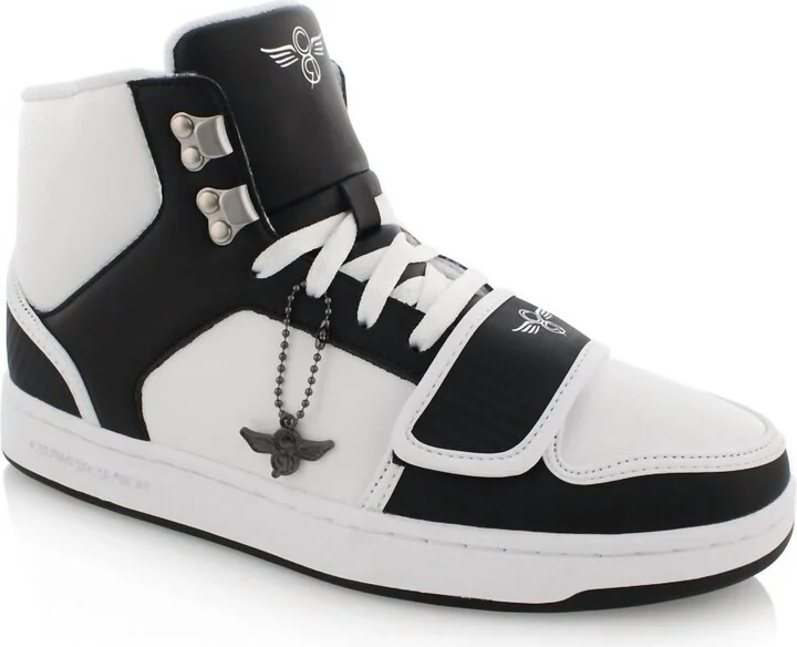 Men's Cesario High Xxi Sneakers In White/black