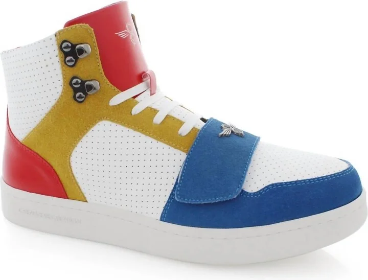 Men's Cesario Lux Sneakers In White/red/blue