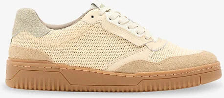 Mens Chalk White/Cl Regan Mesh and Leather Low-Top Trainers Eur 41 / 7 Uk Men