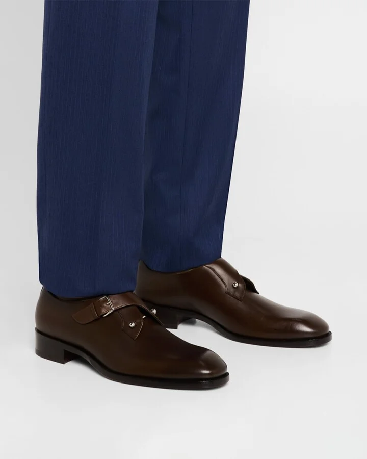 Men's Chambeli Monk-Strap Leather Loafers - Image 5