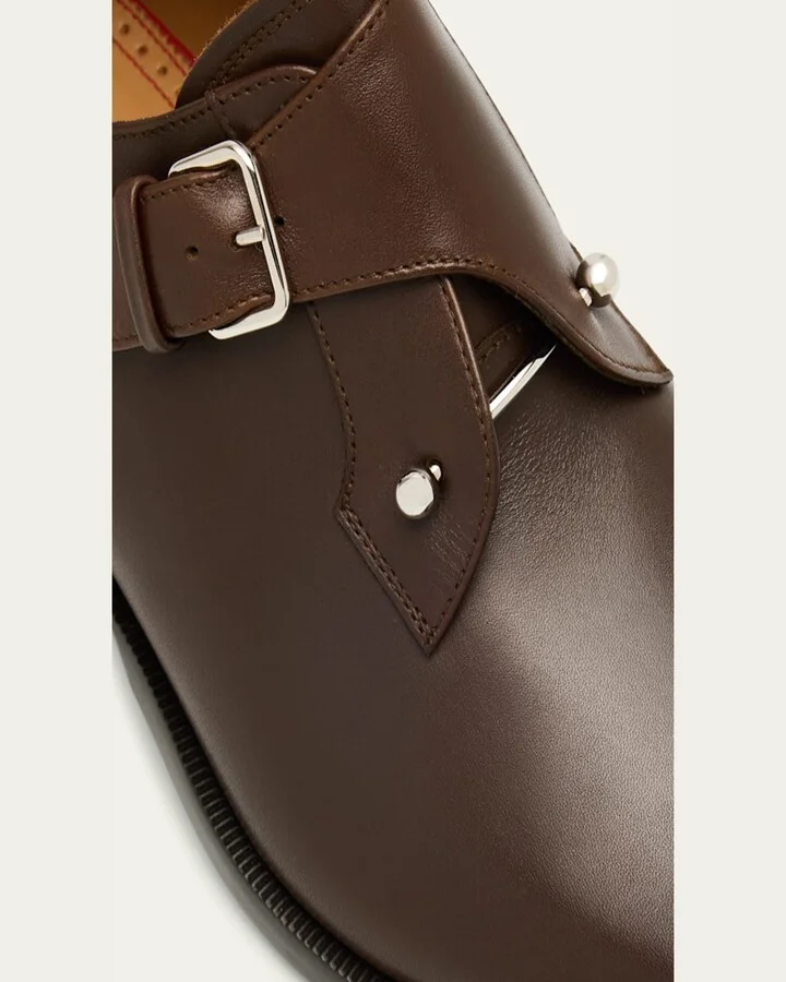 Men's Chambeli Monk-Strap Leather Loafers - Image 4