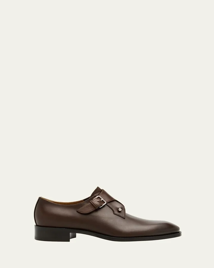 Men's Chambeli Monk-Strap Leather Loafers