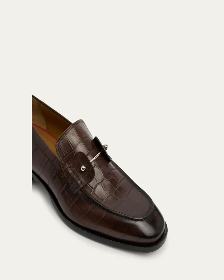 Men's Chambelimoc Croc-Effect Loafers - Image 2