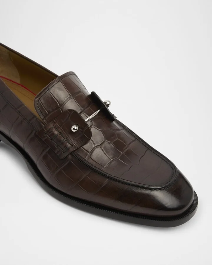 Men's Chambelimoc Croc-Effect Loafers - Image 4