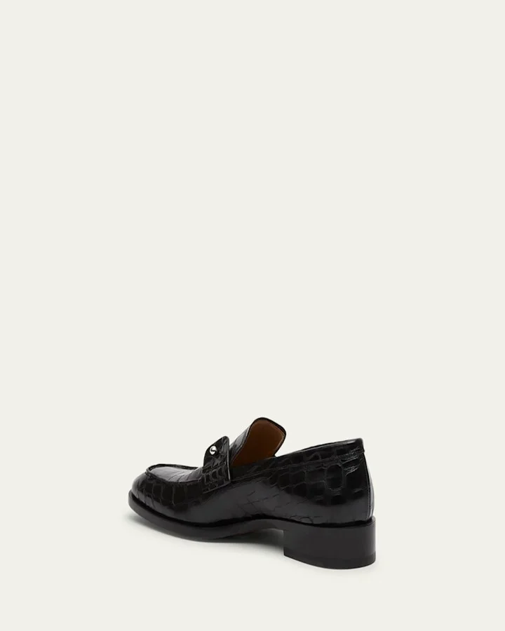 Men's Chambelimoc Croc-Embossed Leather Loafers - Image 8