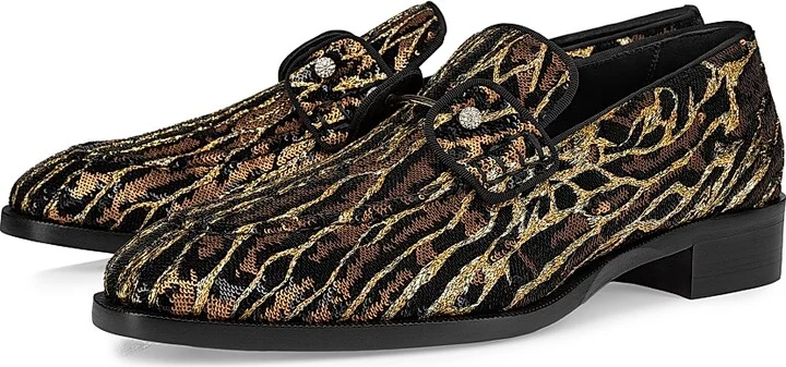 Men's Chambelimoc Night Strass Ocelot Loafers - Size 8 - Image 2
