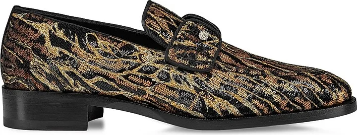 Men's Chambelimoc Night Strass Ocelot Loafers - Size 8