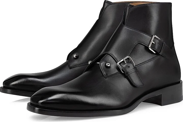 Men's Chambelimonk Leather Boots - Black - Size 8 - Image 2