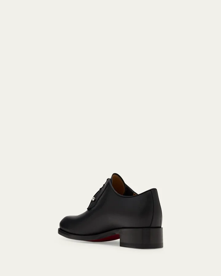 Men's Chambeliss Collar-Pin Leather Derby Shoes - Image 2