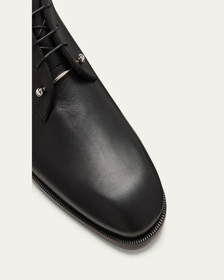 Men's Chambeliss Collar-Pin Leather Derby Shoes - Image 3