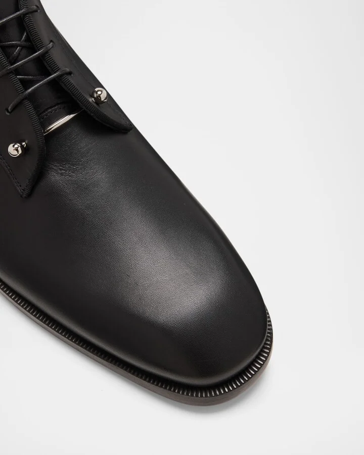 Men's Chambeliss Collar-Pin Leather Derby Shoes - Image 2