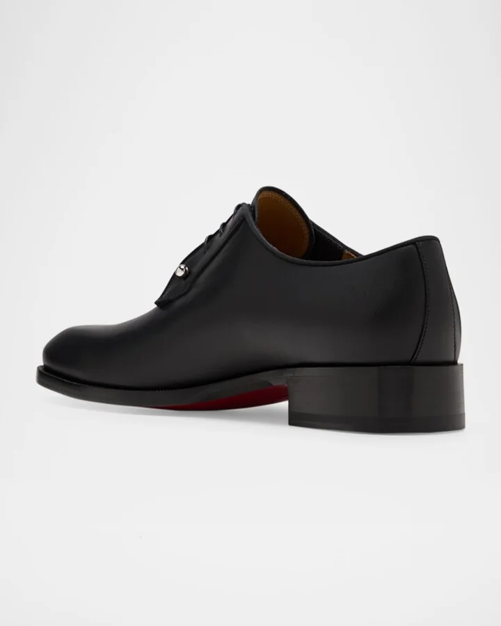 Men's Chambeliss Collar-Pin Leather Derby Shoes - Image 4