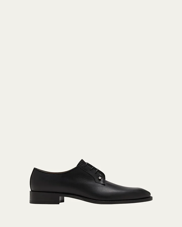 Men's Chambeliss Collar-Pin Leather Derby Shoes