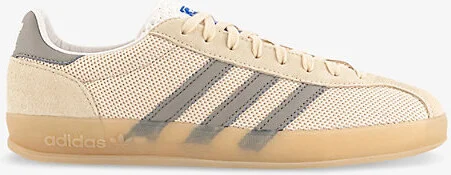 Mens Charcoal Gazelle Indoor Pro Woven Low-Top Trainers 7.5