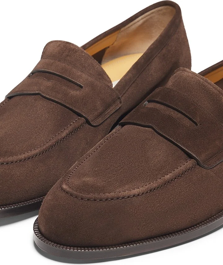 Men's Charney Suede Penny Loafers - Ebano - Size 9.5 - Image 2