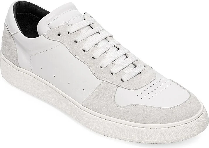 Men's Cheadle Leather & Suede Low-Top Sneakers - Bianco Grey - Size 7.5 - Image 2