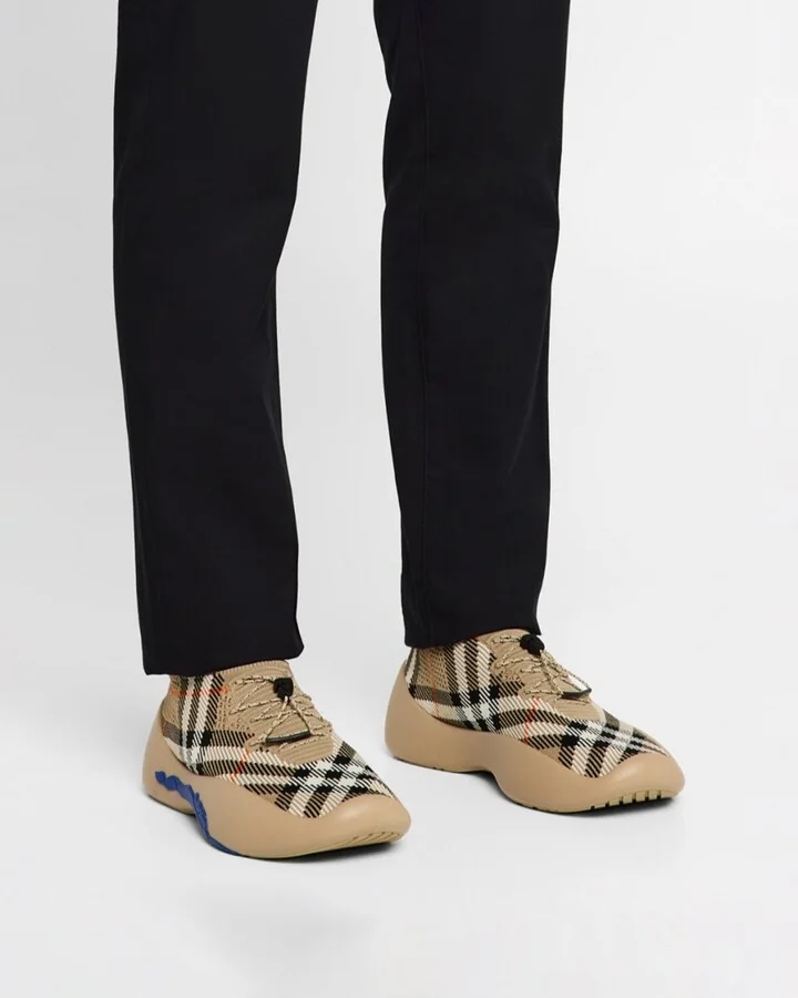 Men's Check Knit Neptune Sneakers - Image 2