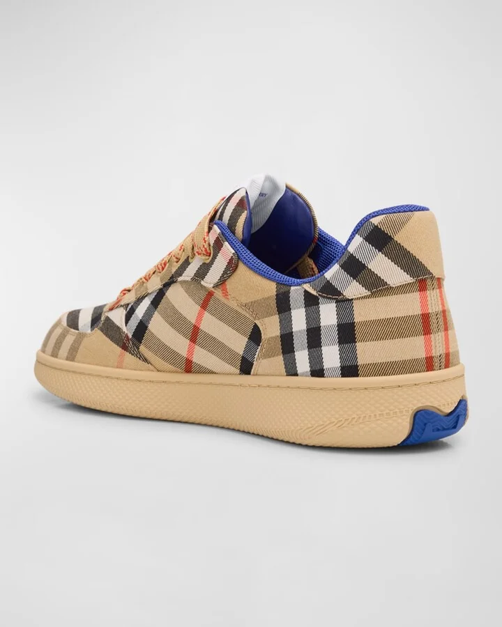Men's Check Low-Top Sneakers - Image 5