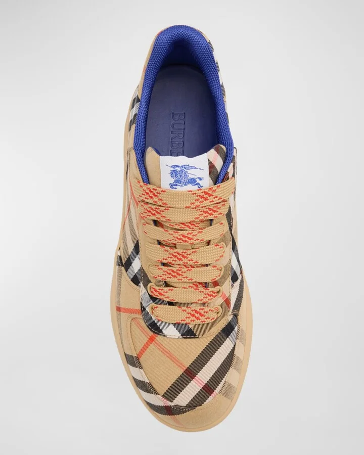Men's Check Low-Top Sneakers - Image 7