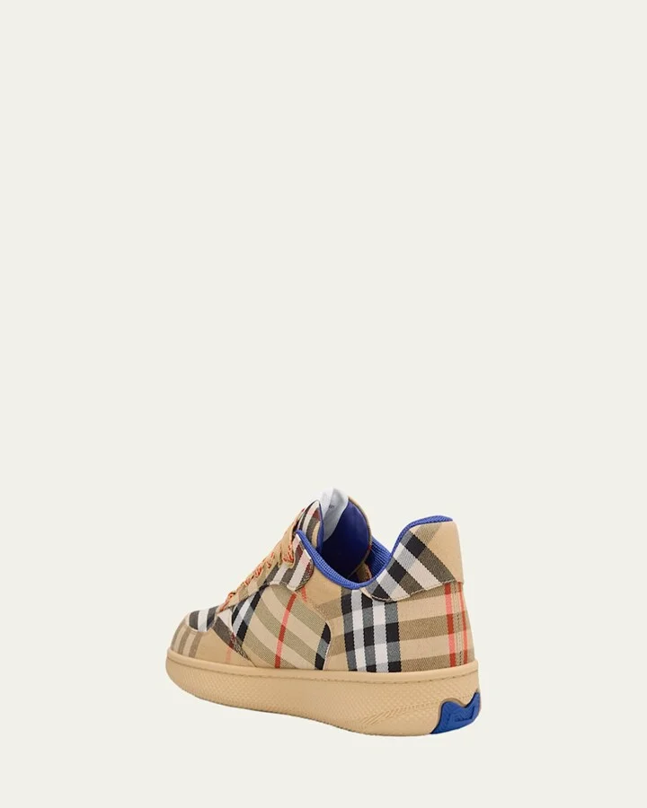 Men's Check Low-Top Sneakers - Image 8