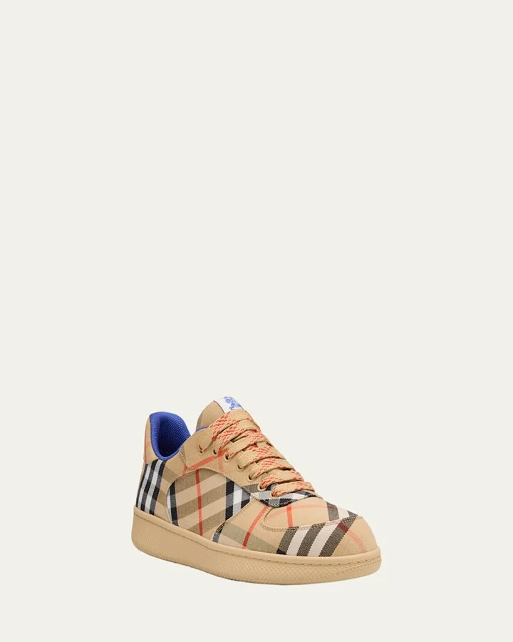 Men's Check Low-Top Sneakers - Image 9