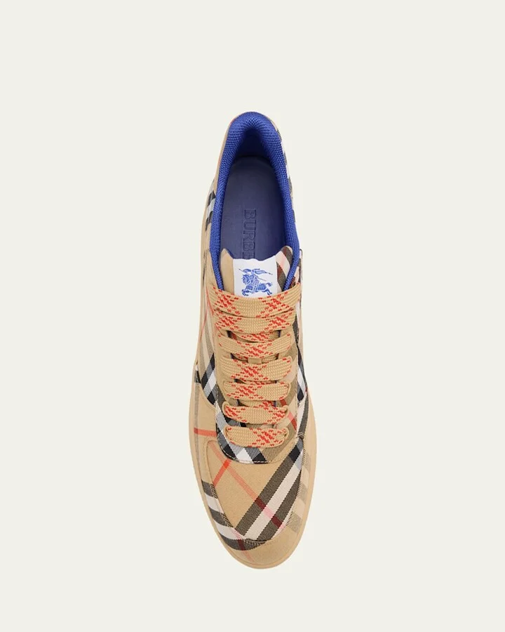 Men's Check Low-Top Sneakers - Image 10