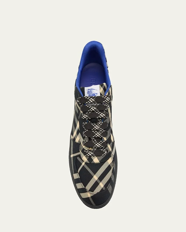 Men's Check Low-Top Sneakers - Image 3