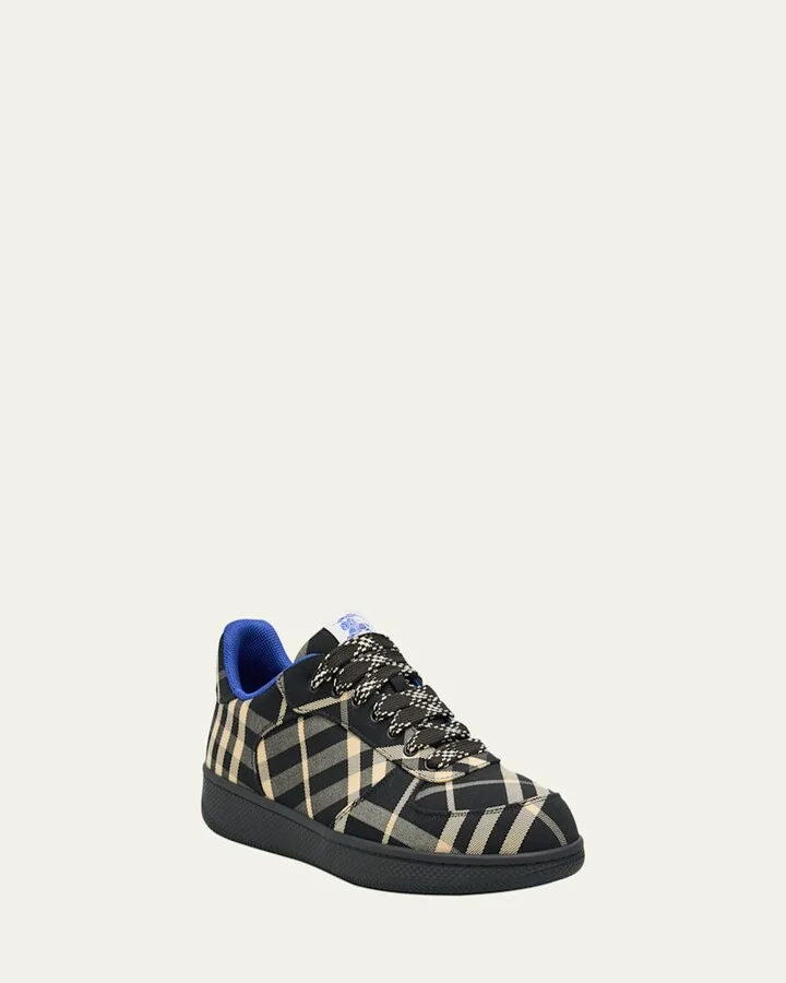 Men's Check Low-Top Sneakers - Image 4