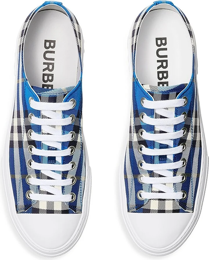 Men's Check Low-Top Sneakers - Hyacinth - Size 6 - Image 4