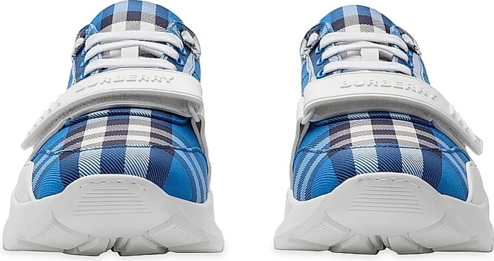 Men's Check Low-Top Sneakers - Hyacinth - Size 6 - Image 2