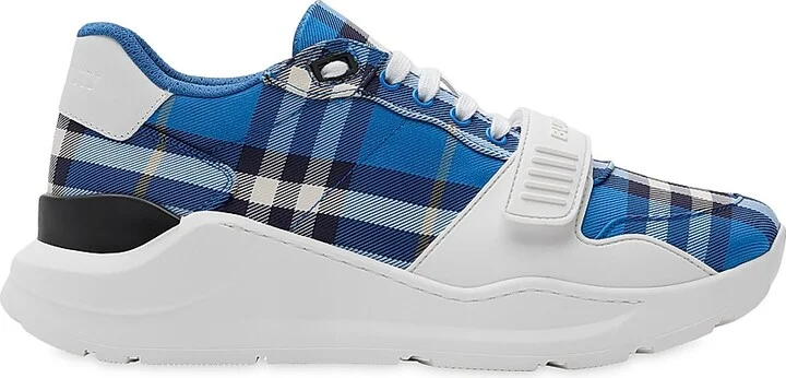 Men's Check Low-Top Sneakers - Hyacinth - Size 6