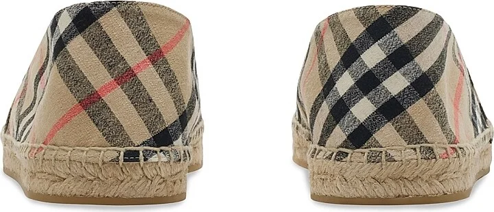 Men's Check Mews Espadrilles - Sand Check - Size 6 - Image 2