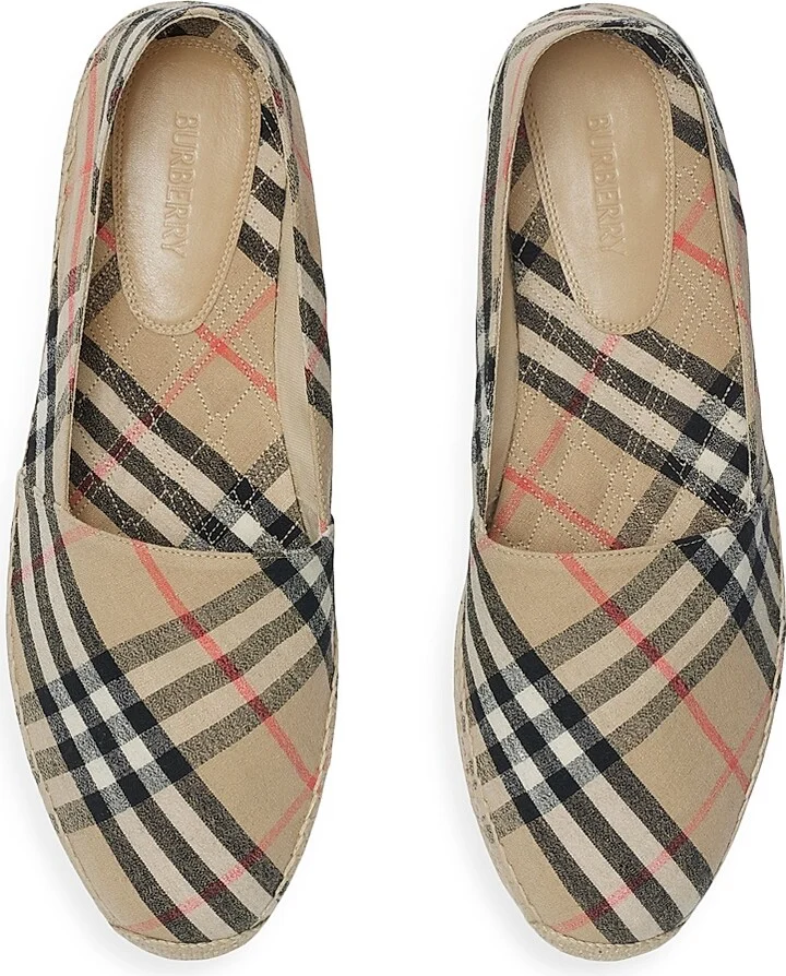 Men's Check Mews Espadrilles - Sand Check - Size 6 - Image 3