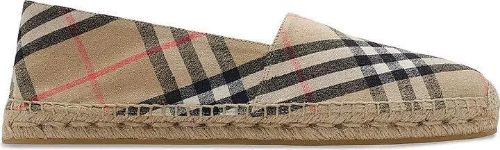 Men's Check Mews Espadrilles - Sand Check - Size 6