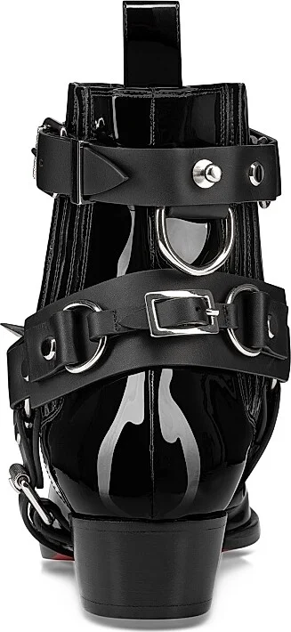 Men's Chesteviss Patent Leather Boots - Black - Size 8 - Image 4