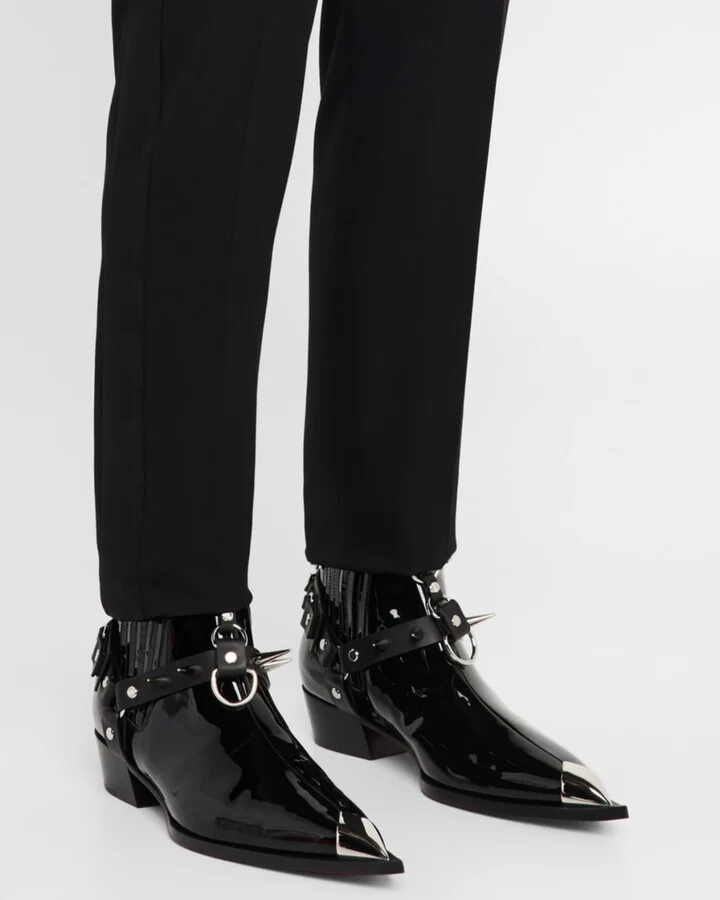 Men's Chesteviss Patent Leather Chelsea Boots - Image 5