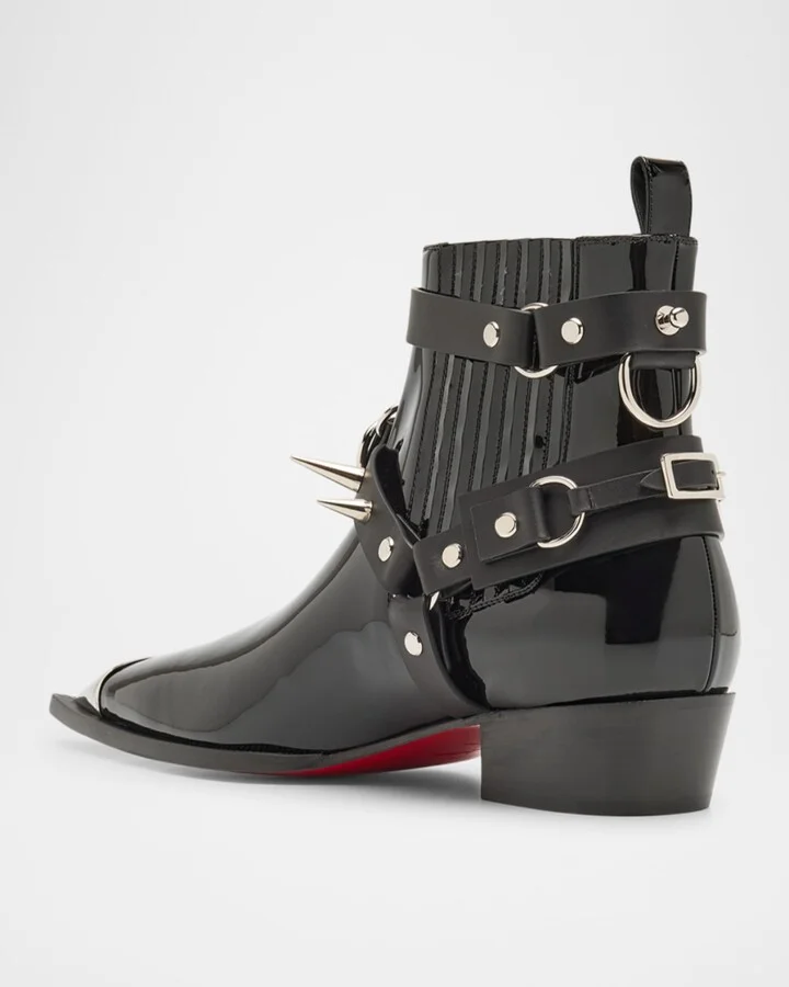 Men's Chesteviss Patent Leather Chelsea Boots - Image 7