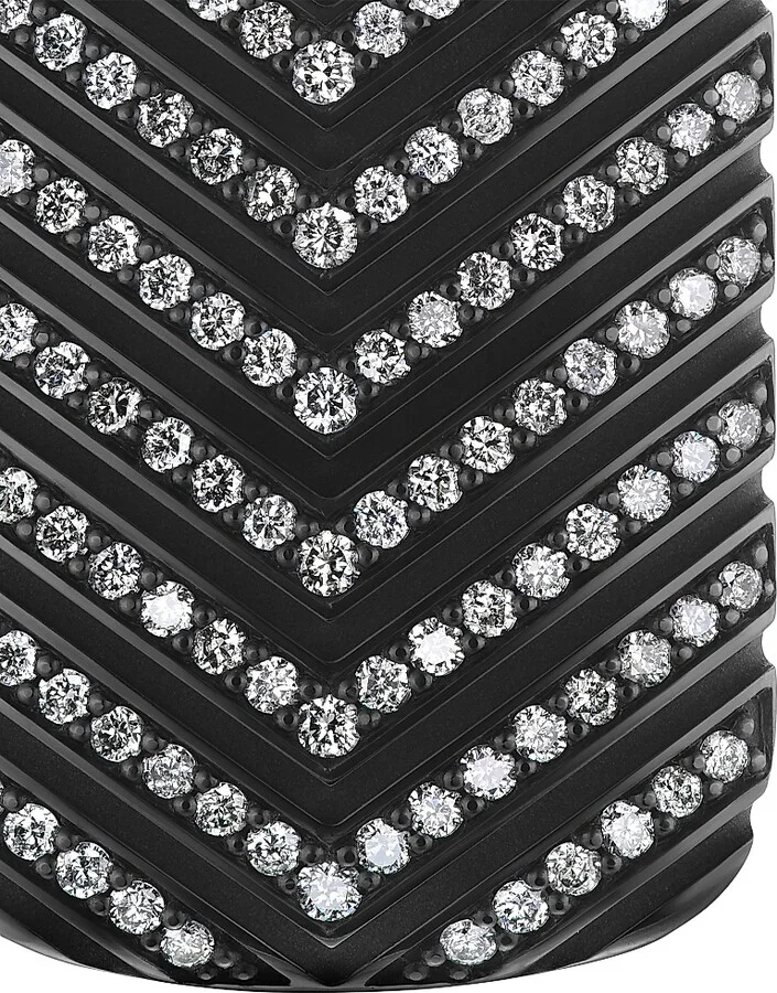 Men's Chevron Tag in Black Titanium - Diamond Black - Image 5