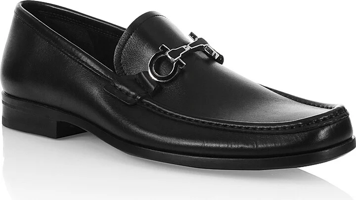 Men's Chris Horse-Bit Leather Loafers - Nero - Size 9 - Image 2