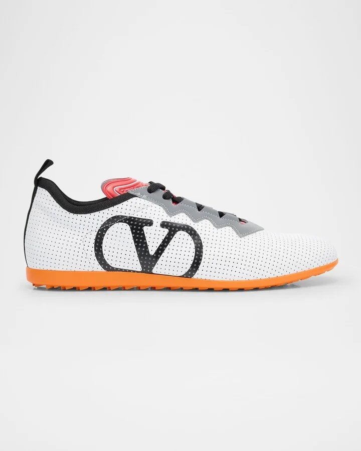 Men's Chromathon Perforated Leather Runner Sneakers