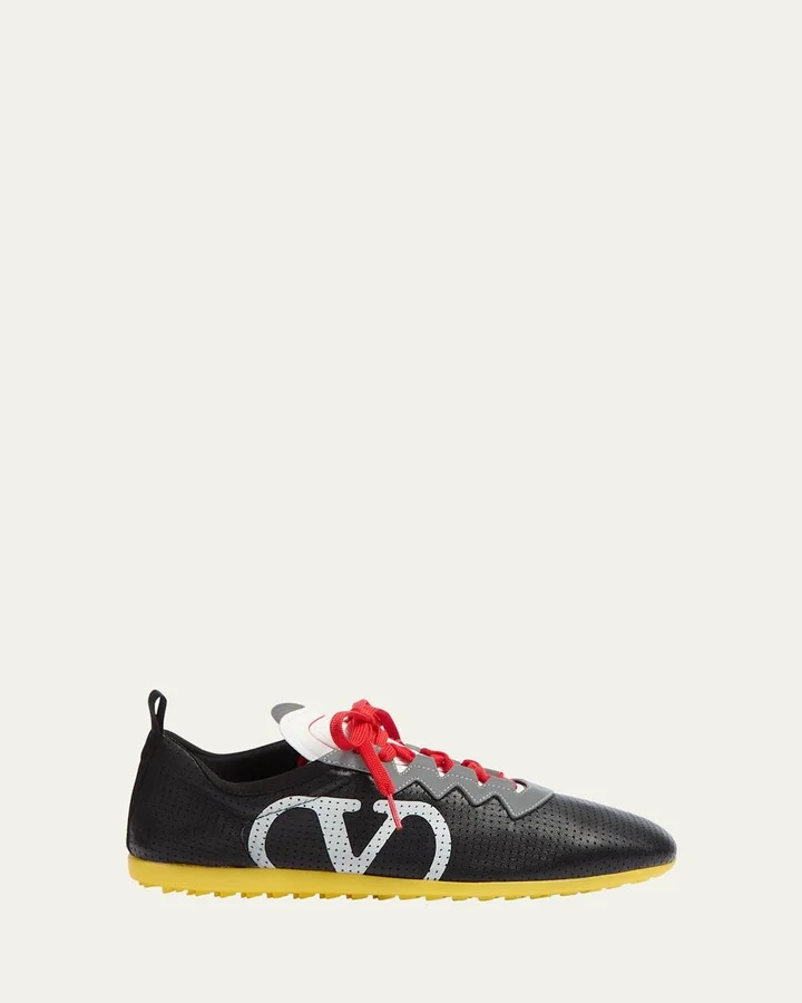 Men's Chromathon Perforated Leather Runner Sneakers