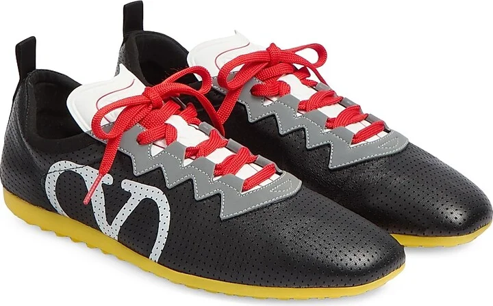 Men's Chromathon Sneakers in Perforated Nappa - Black Multi - Size 9 - Image 2