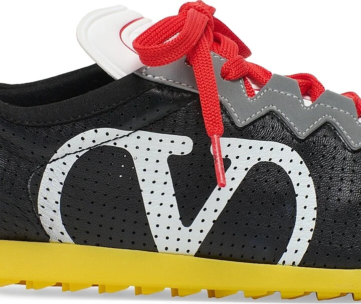 Men's Chromathon Sneakers in Perforated Nappa - Black Multi - Size 9 - Image 7