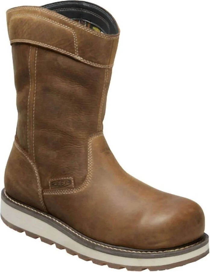 Men's Cincinnati Wellington Slip On Composite Toe Work Boots In Belgian/sandshell