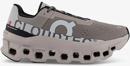 Mens Cinder Fog Cloudmonster Chunky-Sole Mesh Low-Top Trainers 12