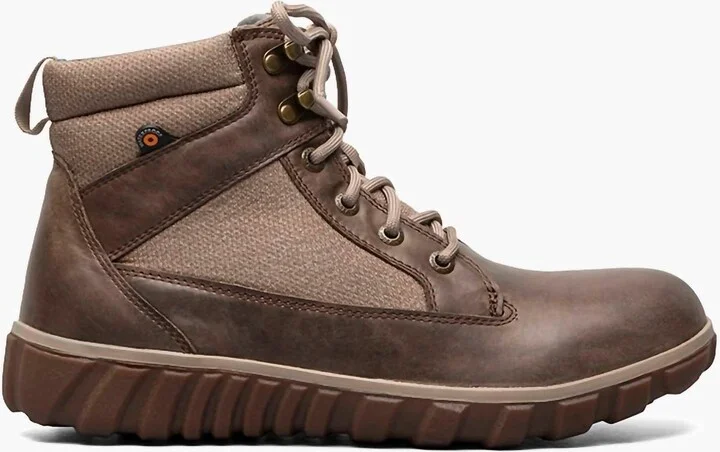 Men's Classic Casual Lace Boots In Taupe