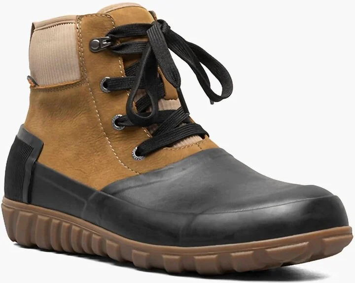 Men's Classic Casual Rain Boots In Cognac Multi
