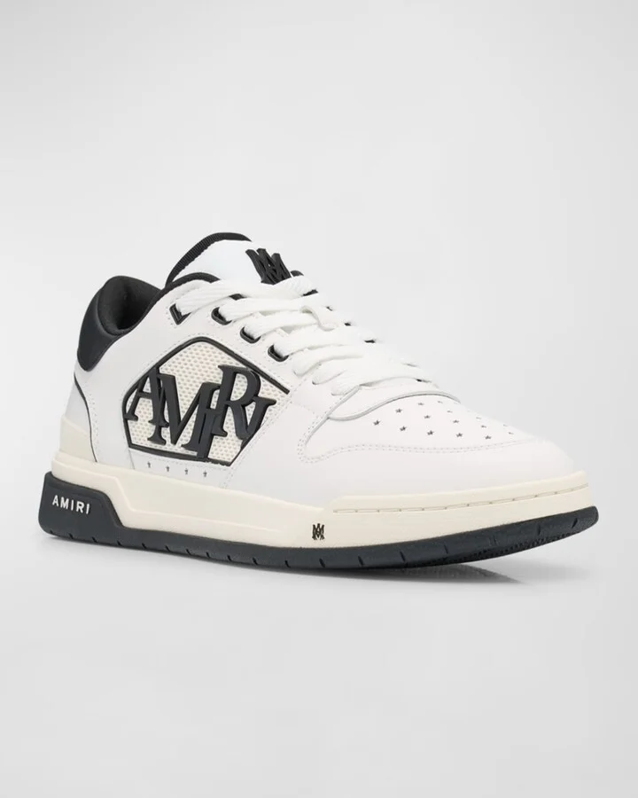 Men's Classic Leather Logo Low-Top Sneakers - Image 4