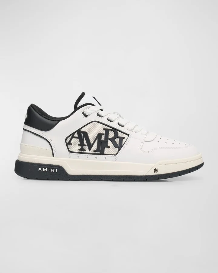 Men's Classic Leather Logo Low-Top Sneakers