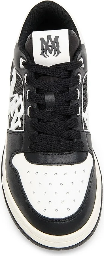 Men's Classic Logo Leather Low-Top Sneakers - Black Black - Size 15 - Image 4